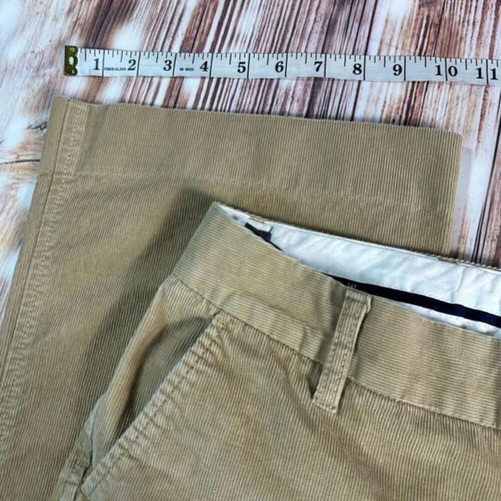 Vintage GAP Y2K Size 6 Tan Boot Cut Flare Low Rise Stretch Corduroy Pants 30x30 - Picture 10 of 15